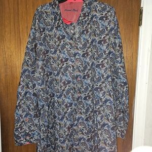 Women's Blue Patterned Jacket
